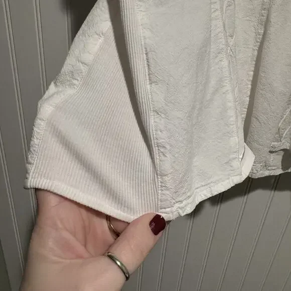 Soft Surroundings White Embroidered Boho Blouse Bell Sleeves Peruvian Cotton 1X - Picture 10 of 10